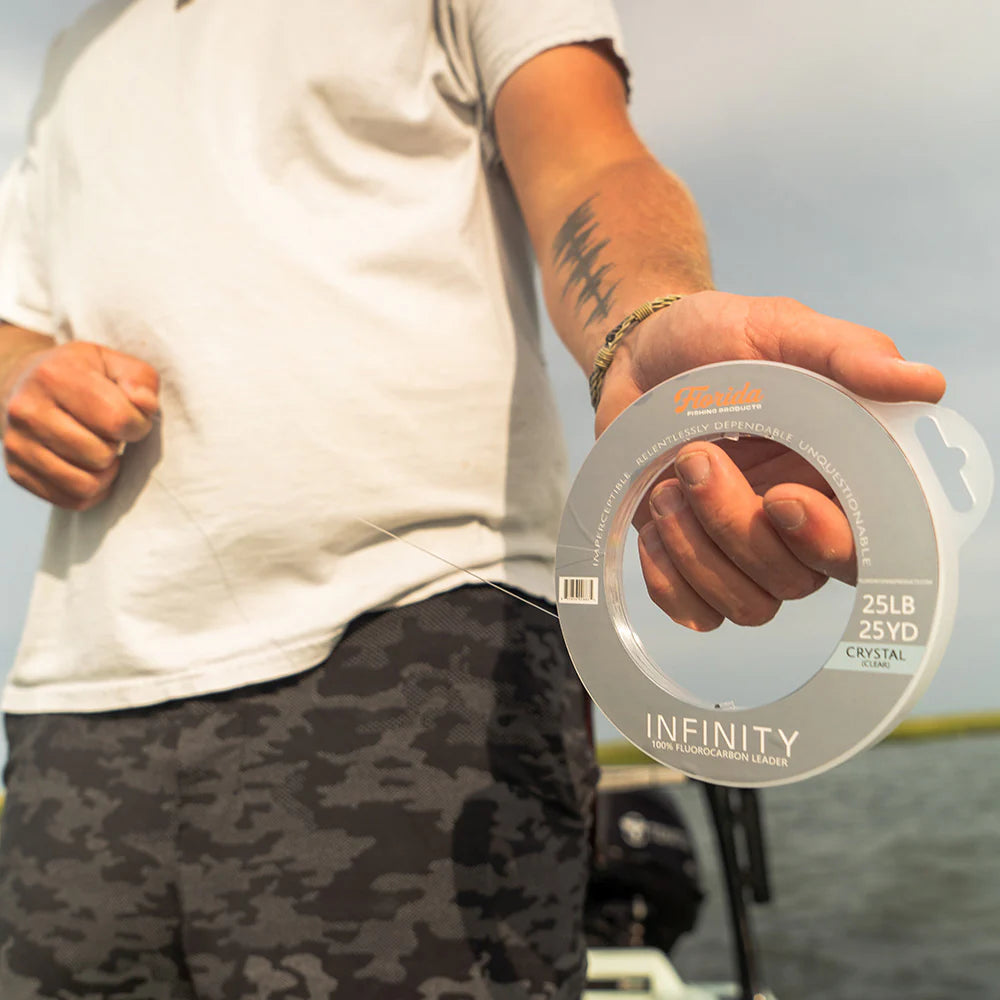 INFINITY 100% Fluorocarbon Leader (25y)- Crystal.
