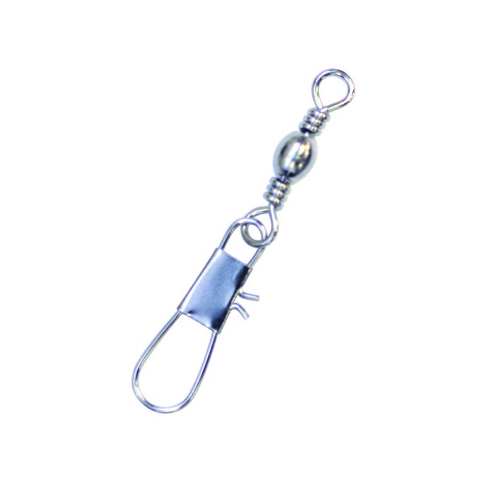EAGLE CLAW SWIVEL NICKEL BARREL WITH INTERLOCK SNAP - 01133