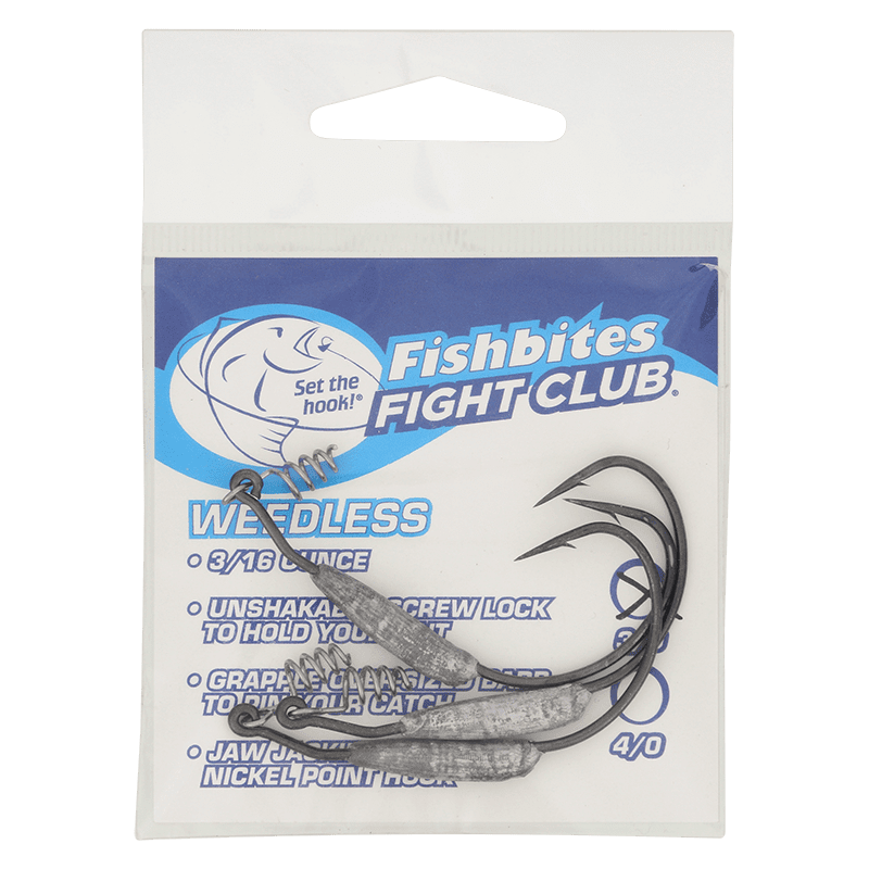 FISHBITES FIGHT CLUB WEEDLESS HOOKS FISHBITES FIGHT CLUB WEEDLESS HOOKS