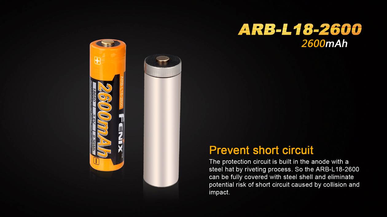 Fenix ARB-L18-2600 High-Capacity 18650 Battery - 2600mAh