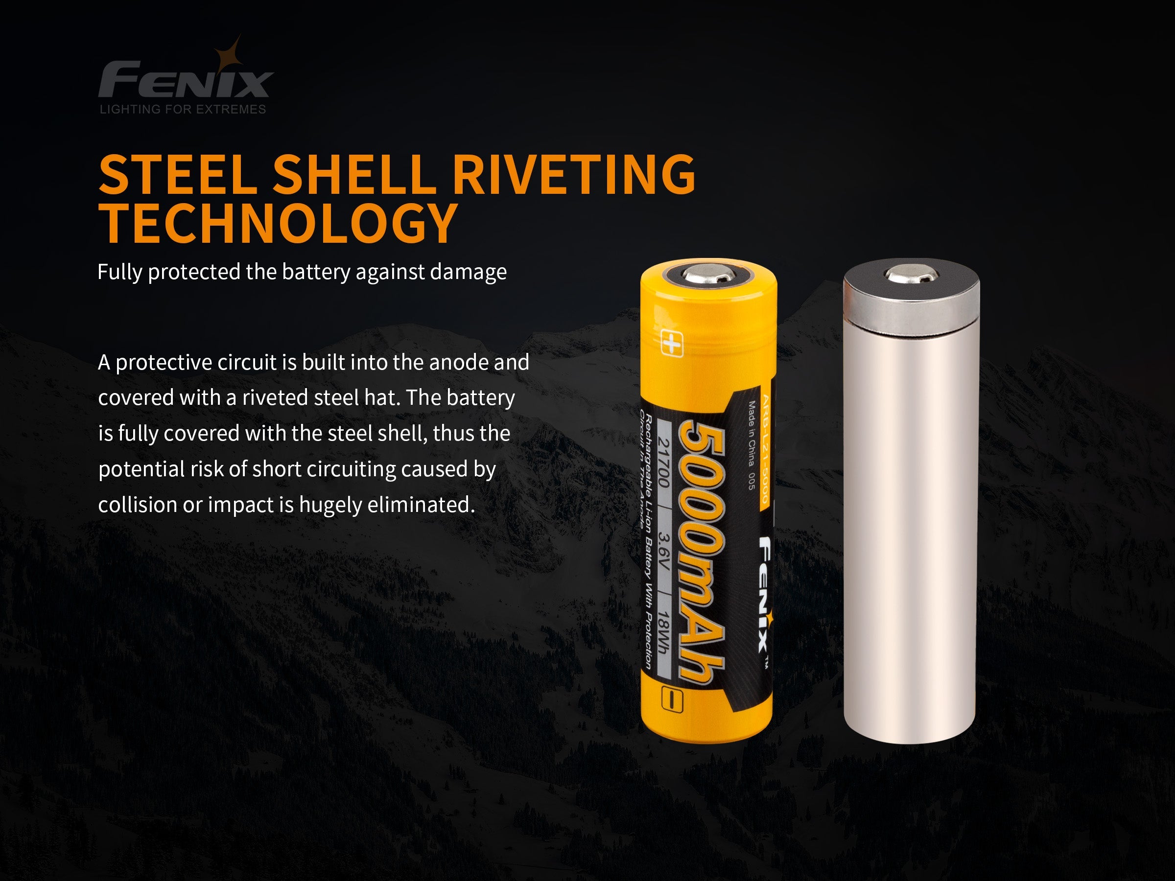 Fenix ARB-L21-5000 V2 Rechargeable 21700 Rechargeable Battery
