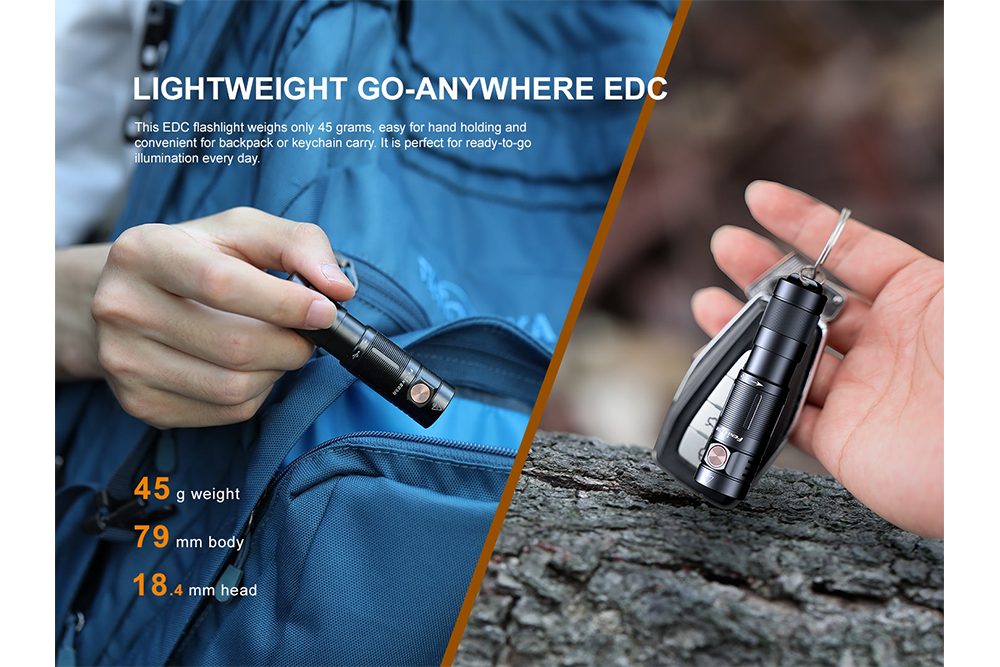 Fenix E09R Rechargeable High-Output Flashlight - 600 Lumens