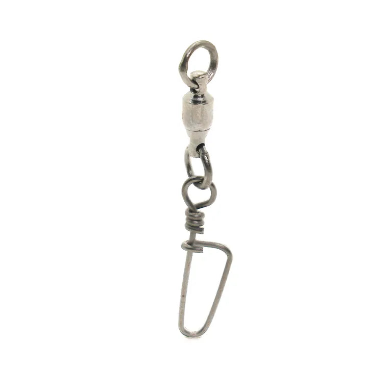 Mustad BLACK Ball Bearing Swivel w/ Welded Rings & Cross-lock Snap - 77252