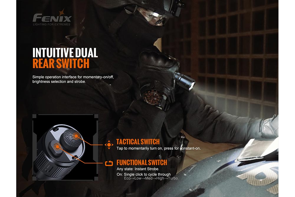 Fenix TK20R V2.0 Rechargeable Flashlight with FREE T5 Tactical Pen (optional)