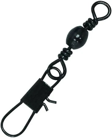 EAGLE CLAW SWIVEL BLACK BARREL WITH INTERLOCK SNAP - 01132