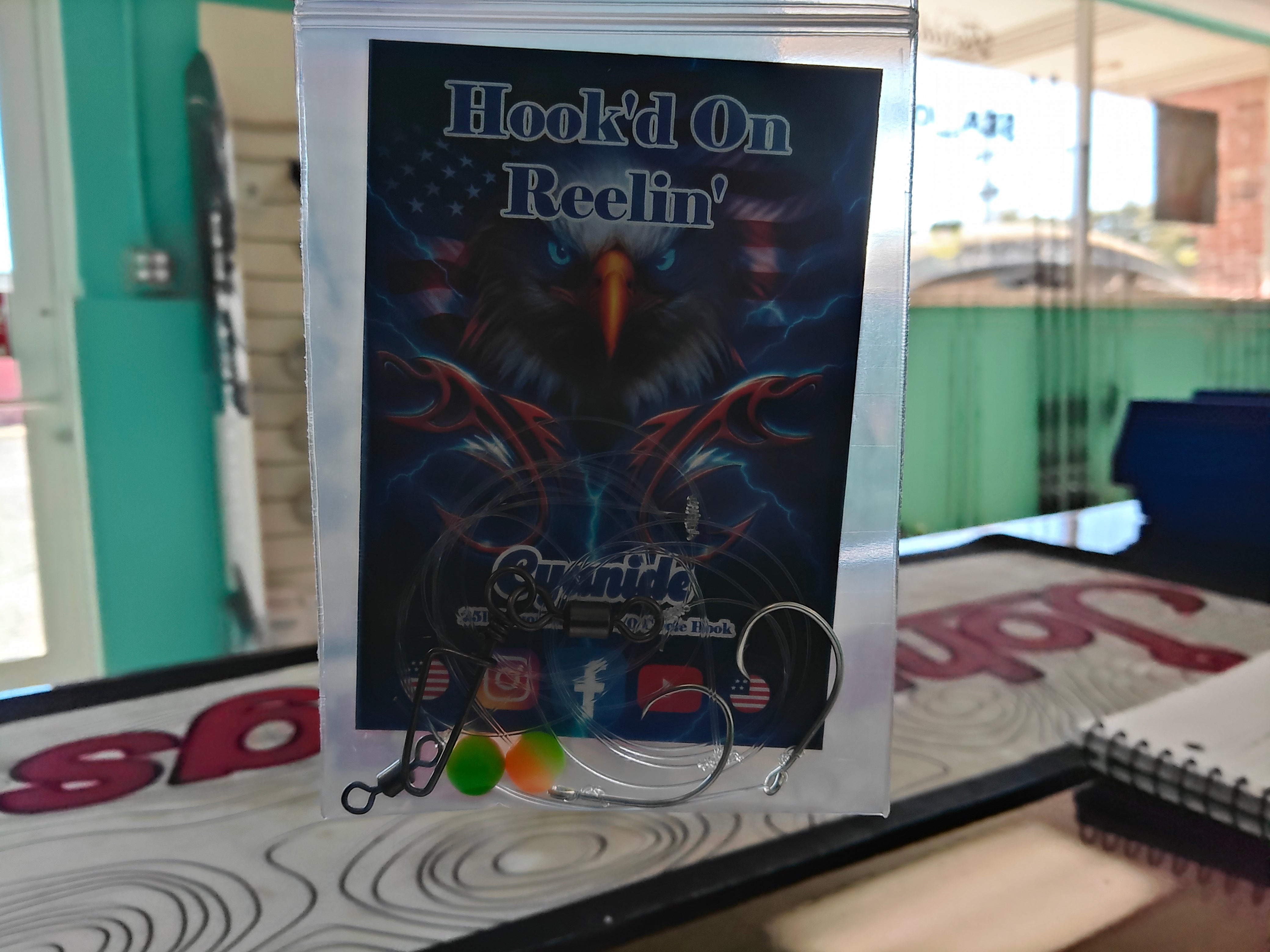 8mm Bead Orange & Green Cyanide Pompano Rig