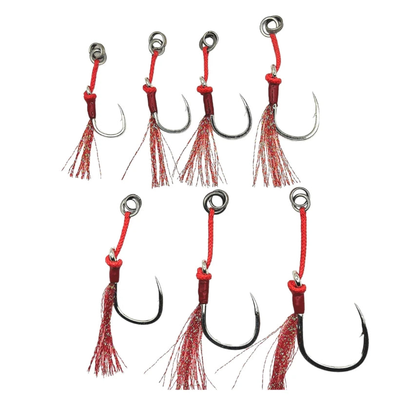Pro Jigger™ Single Assist Hooks With Triple Split Ring.