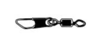Mustad Black Rolling Swivel w/ Snap