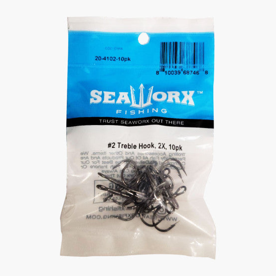Seaworx Treble Hook 2X, 10 pack