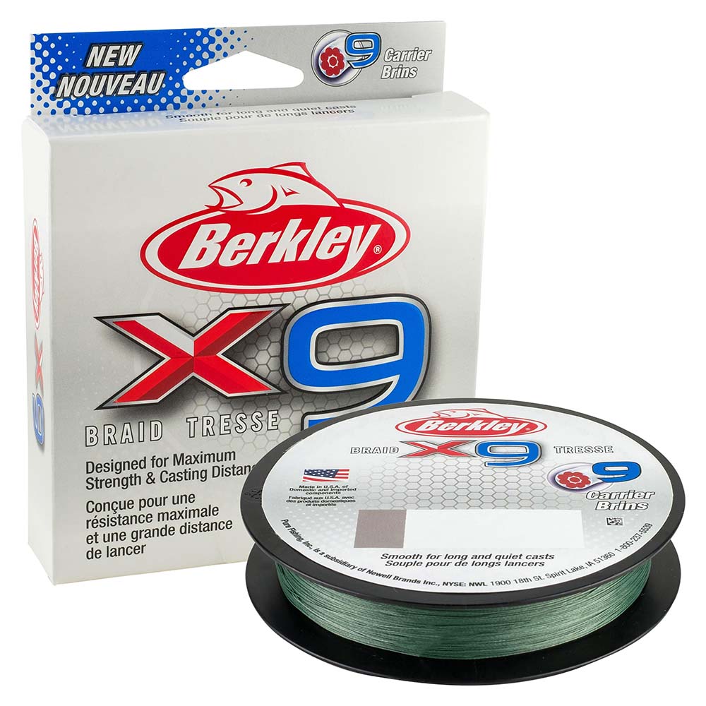 Berkley x9 Braid Low-Vis Green - 40lb - 164 yds - X9BFS40-22 [1486816]