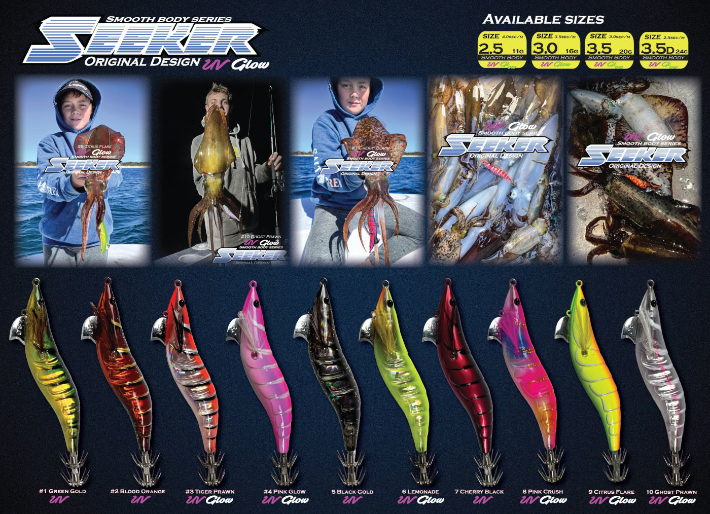 Ocean legacy squid jigs