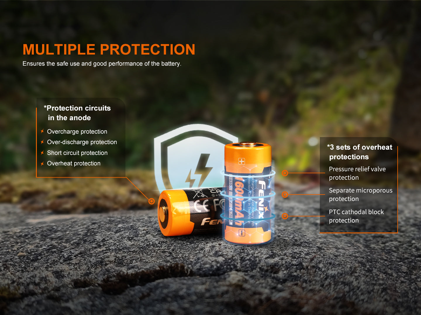 Fenix ARB-L18-1600 Rechargeable 18350 Battery