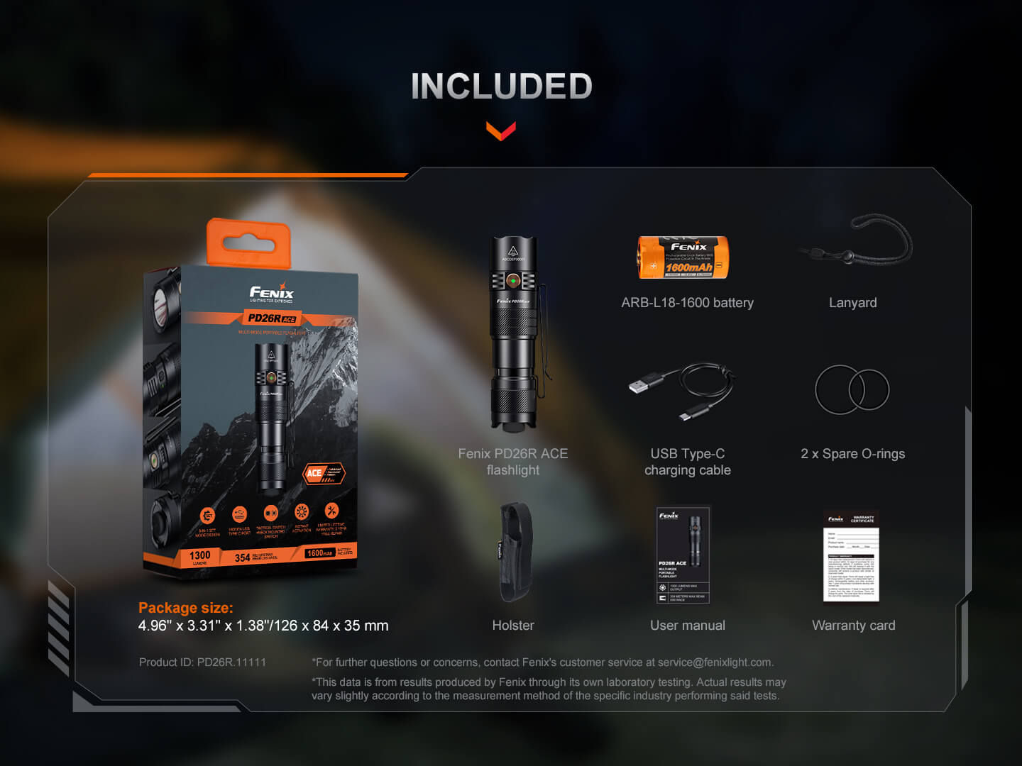 Fenix PD26R ACE Multi-Mode Compact Tactical Flashlight