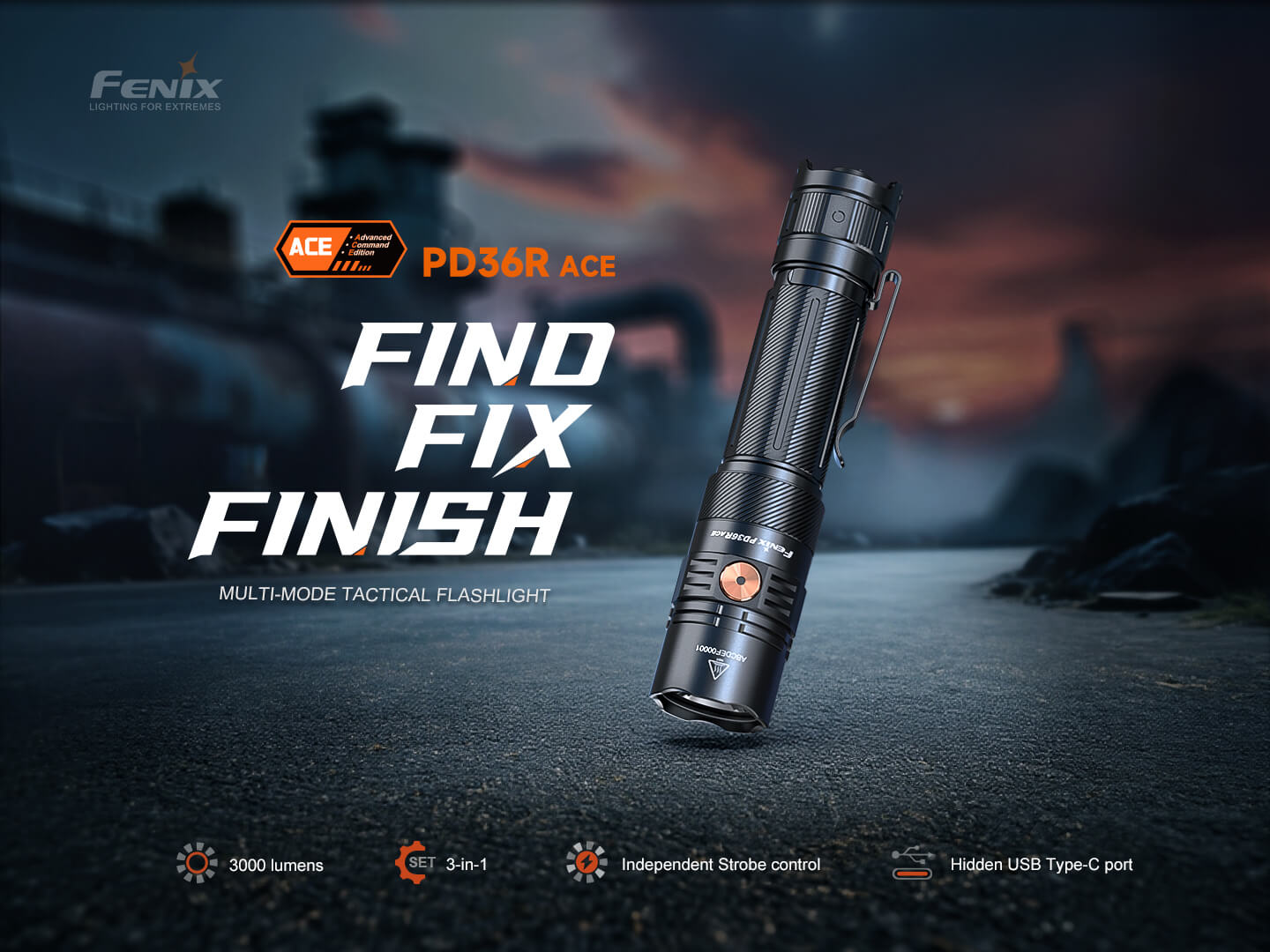 Fenix PD36R ACE Customizable Multi-Mode Flashlight