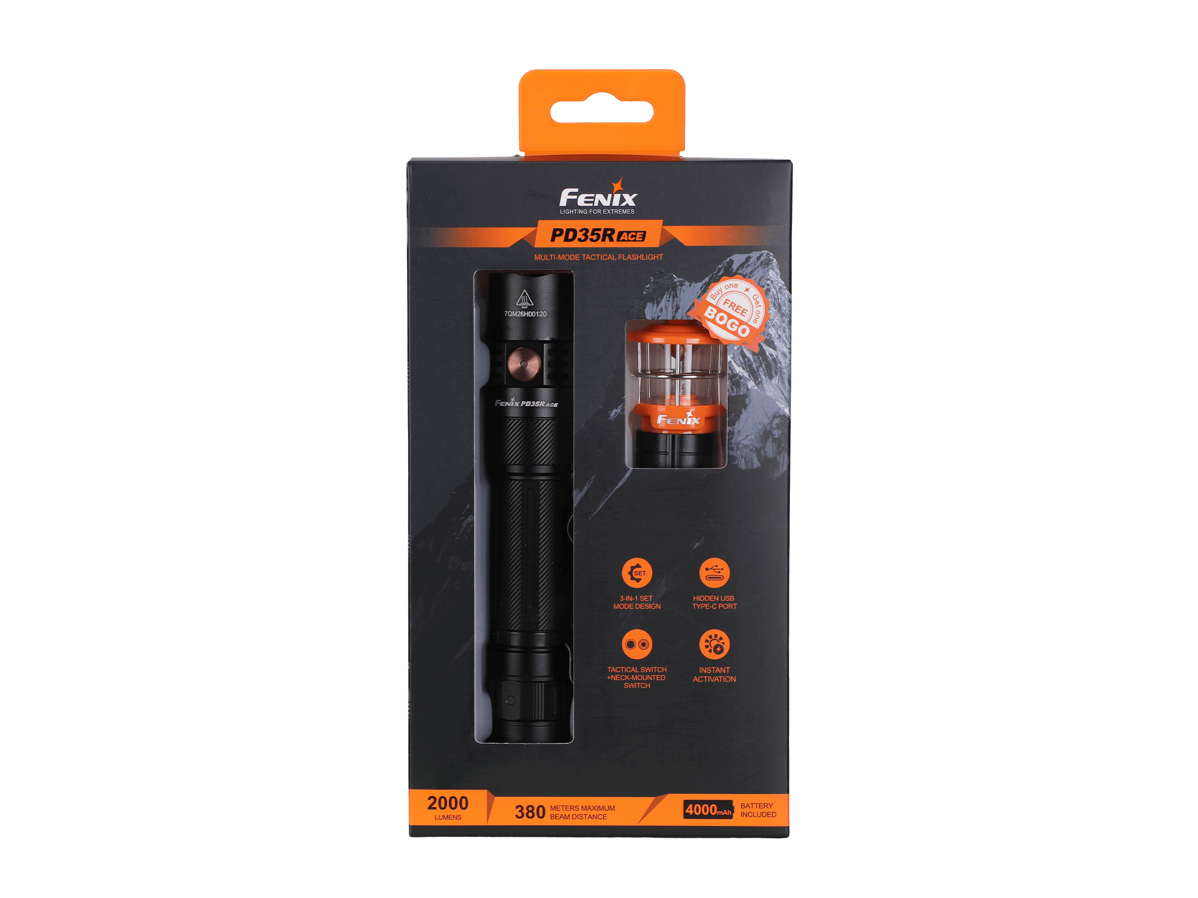 Fenix PD35R ACE Multi-mode Tactical Flashlight + FREE CL01 Mini Lantern