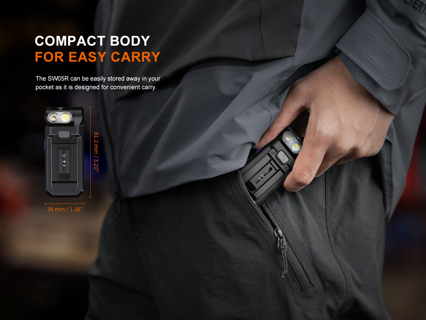 Fenix SW05R Multipurpose Clip-On Light with Red or UV Output