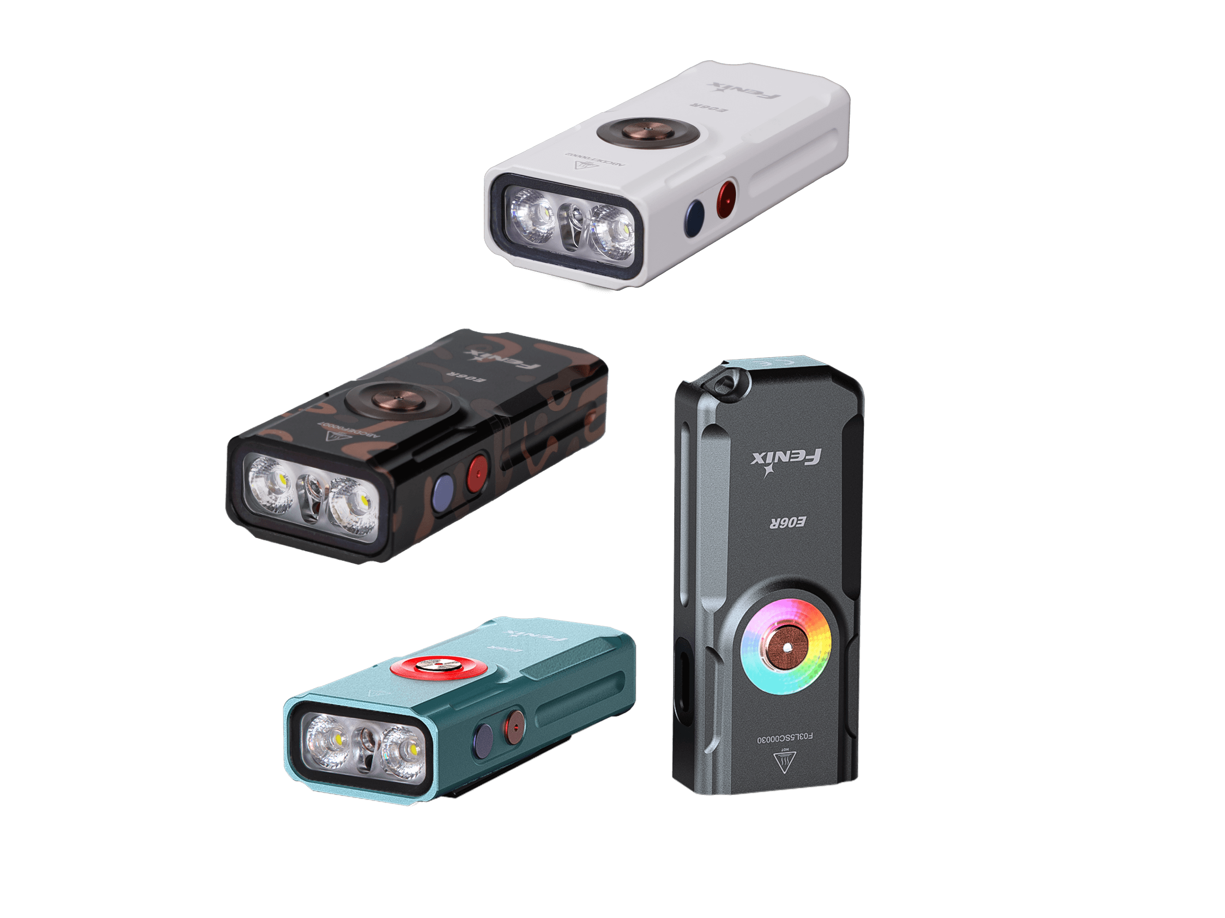 Fenix E06R Keychain Light with White, UV, and Red Laser Lights